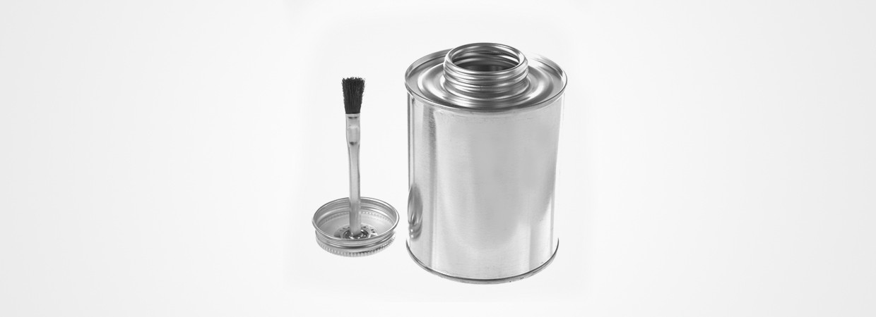 Round Empty Screw Top PVC Glue Tin Can Brush in Can Tin Containers - China  Glue Metal Can, PVC Tin Can